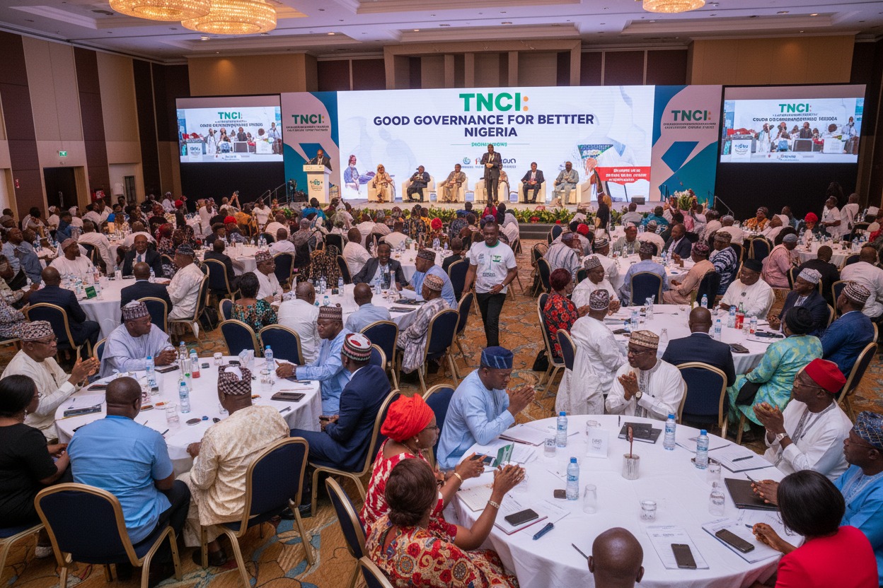 Nigerians in a Transform Nigeria Citizens Initiative (TNCI) conference for good governance